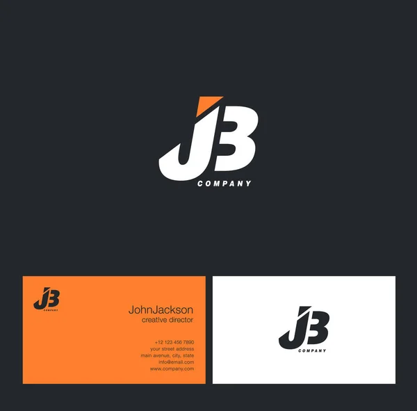 J & b Buchstabe Logo — Stockvektor