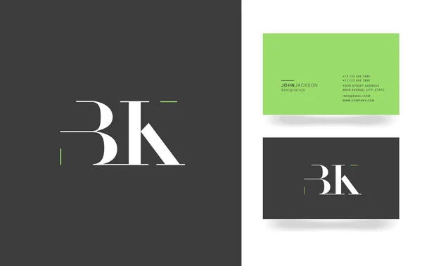 B & K Logo Huruf - Stok Vektor