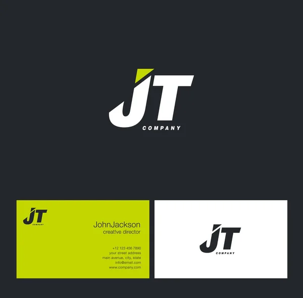 J & T Letter Logo — Stock Vector