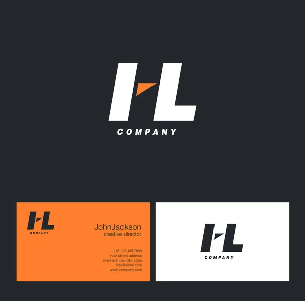 H & L Letter Logo — Stock Vector