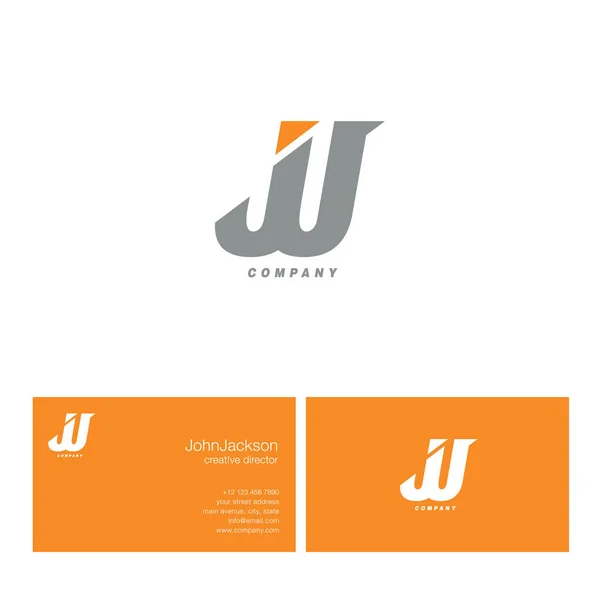 Logo lettera J & J — Vettoriale Stock