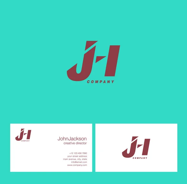 J & H logotipo da carta —  Vetores de Stock