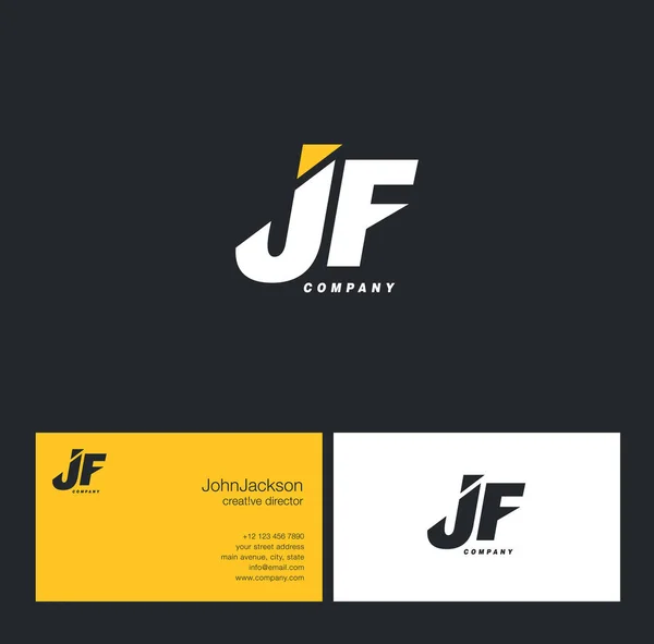 J & λογότυπο γράμμα F — Διανυσματικό Αρχείο