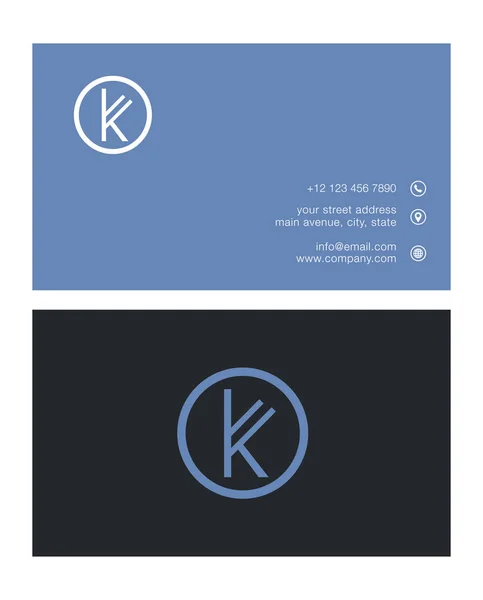 K Single Letter Logo — Stock Vector
