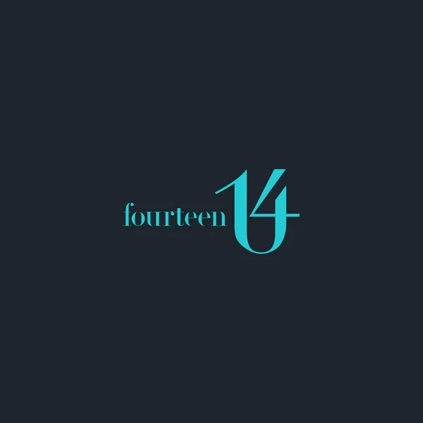 On dört işareti Logo — Stok Vektör