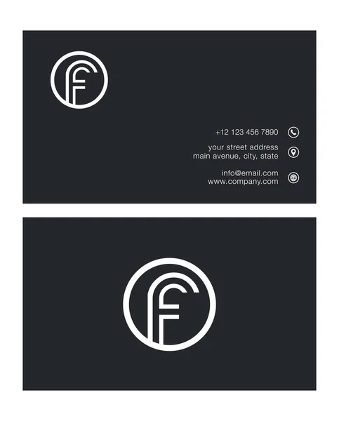 F Logotipo de letra única — Vetor de Stock