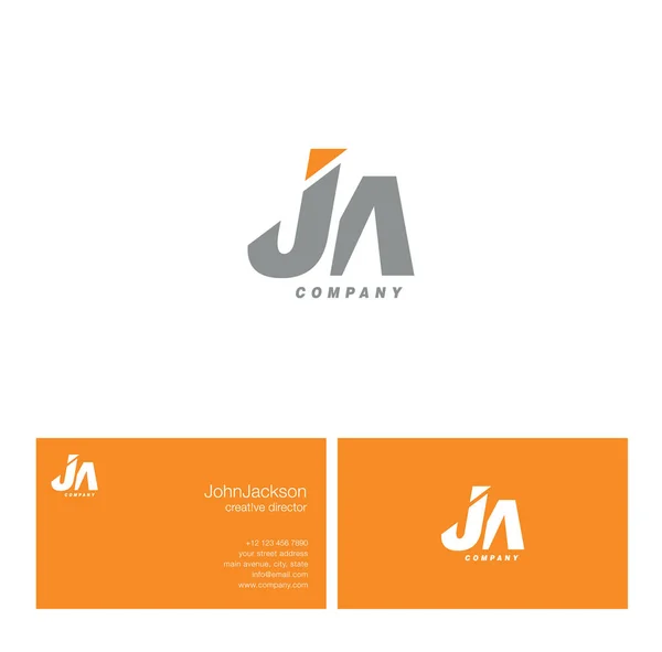 J & A Letter Logo — Stock Vector