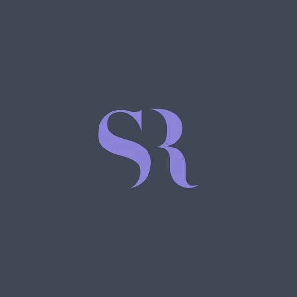SR Letras Logo —  Vetores de Stock