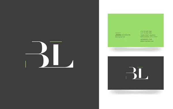 B & L logotipo da carta — Vetor de Stock