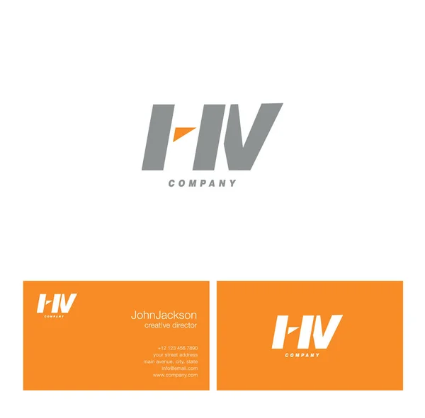 H & V Letter Logo — Stock Vector