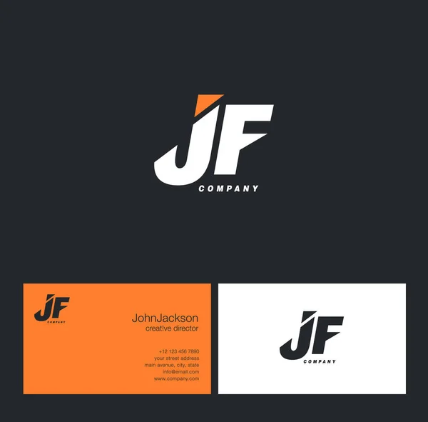 Logotipo de la letra J & F — Archivo Imágenes Vectoriales