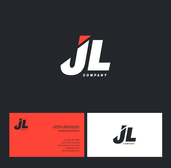 J & L logotipo da carta — Vetor de Stock