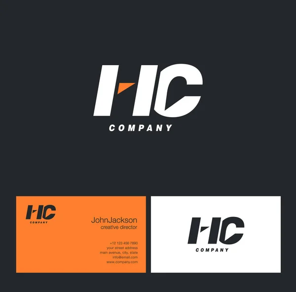 H & C Letter Logo — Stock Vector