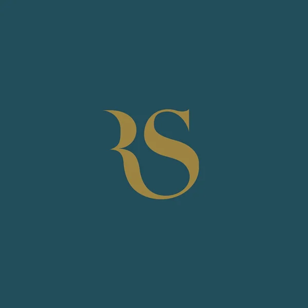 RS dopis Logo — Stockový vektor