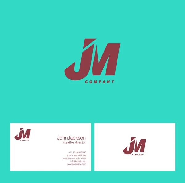 J & M logotipo da carta —  Vetores de Stock