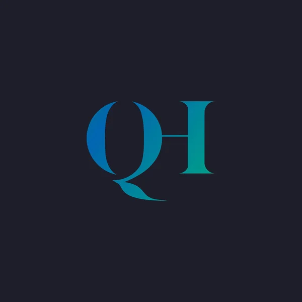 QH bokstäver logotyp — Stock vektor