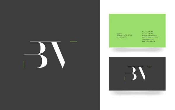 Логотип літери B & V — стоковий вектор