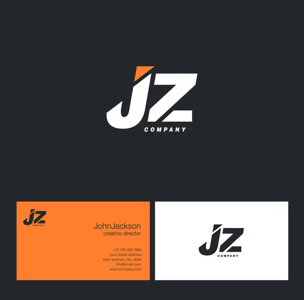 J & z Buchstabe Logo — Stockvektor