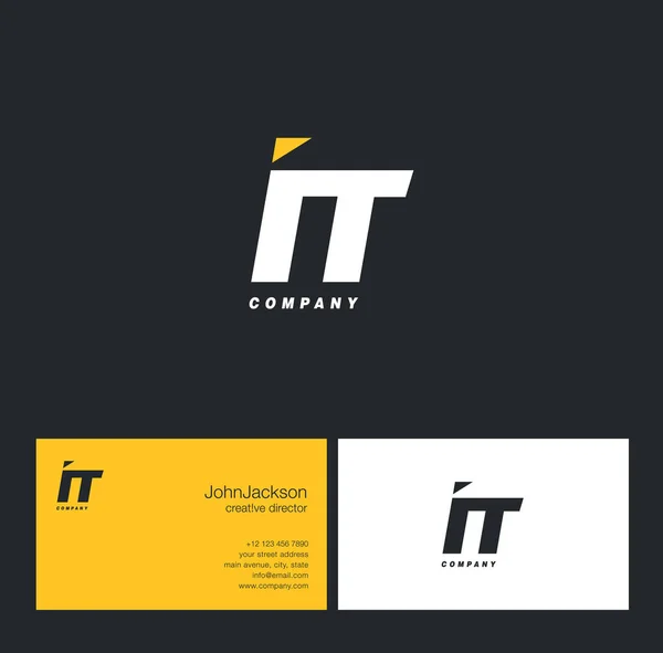 Логотип літери I & T — стоковий вектор