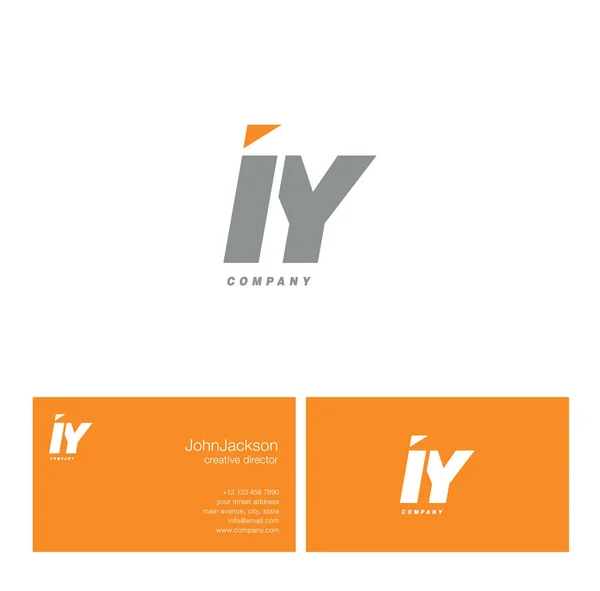 Jag & Y brev logotyp — Stock vektor