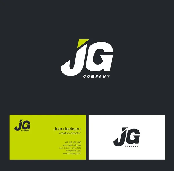 Logo lettera J & G — Vettoriale Stock