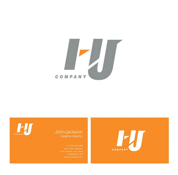 H ・ J 文字ロゴ — ストックベクタ
