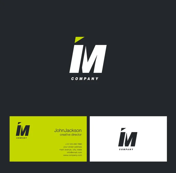 I idealna M list Logo — Wektor stockowy