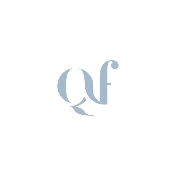 QF γράμματα λογότυπο — Διανυσματικό Αρχείο