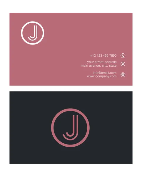 J Logo mit nur einem Buchstaben — Stockvektor