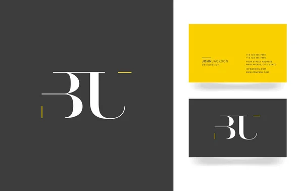 Logo lettre B & U — Image vectorielle