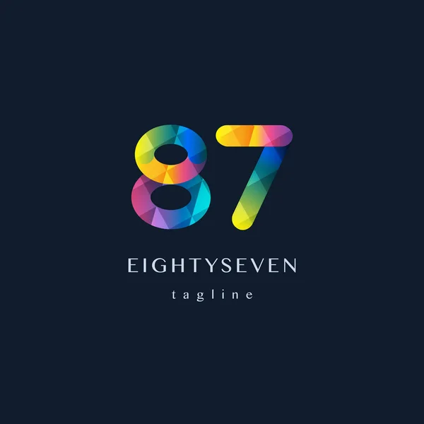 Osmdesát sedm znamení Logo — Stockový vektor