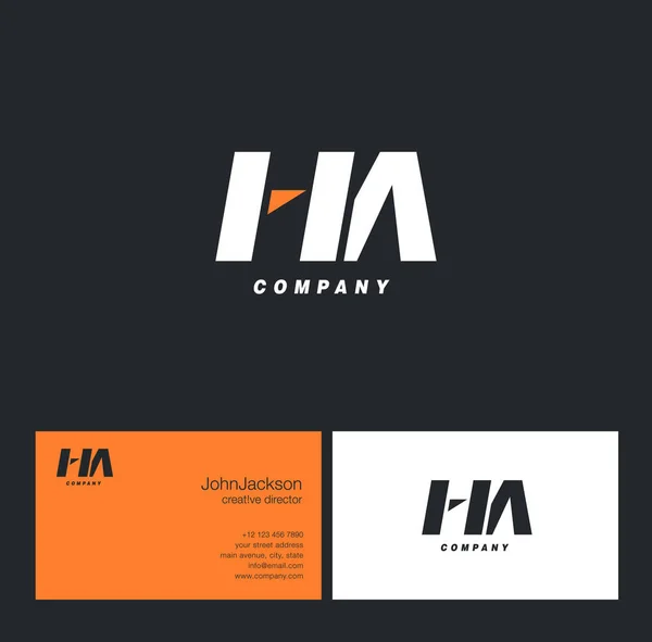 H & A Letter Logo — Stock Vector