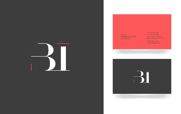 B & ik brief Logo — Stockvector