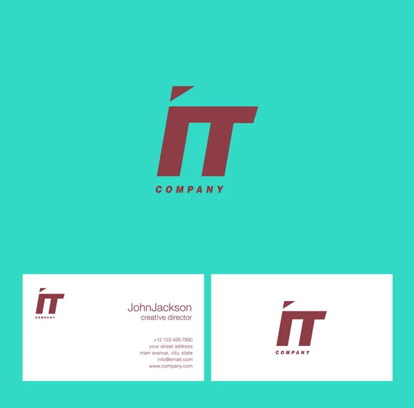 Ben ve T harfi Logo — Stok Vektör