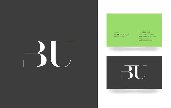 B & U logotipo da carta — Vetor de Stock