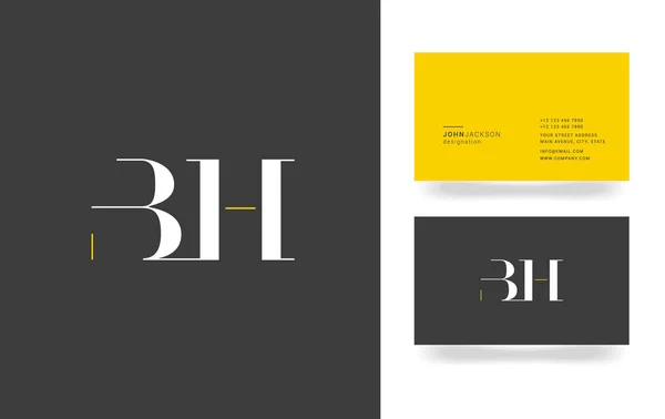 B & H betű logó — Stock Vector