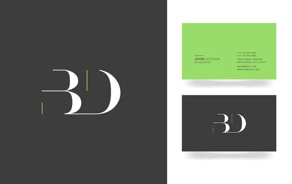 B & D logotipo da carta — Vetor de Stock