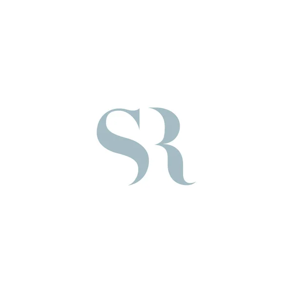 SR Letras Logo — Vector de stock