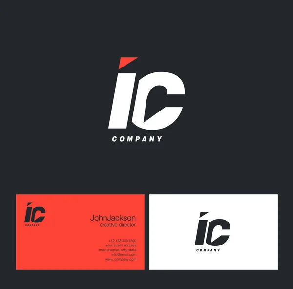 Ich & C Brief Logo — Stockvektor