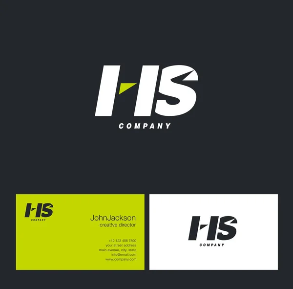 H & S Letter Logo — Stock Vector