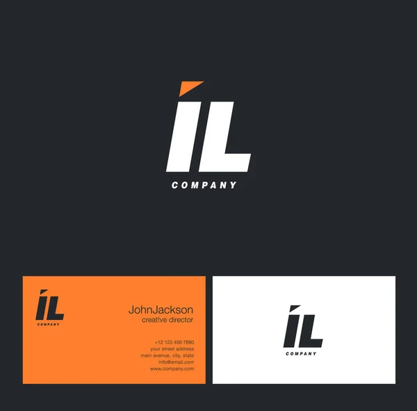 I & l Letter Logo — Stockvektor