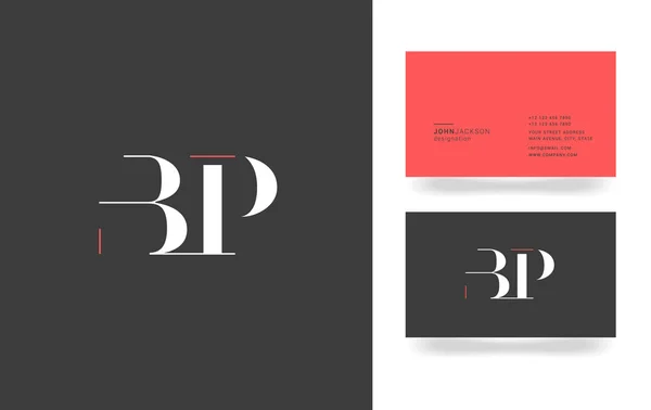 Logotipo de letra B & P — Vetor de Stock