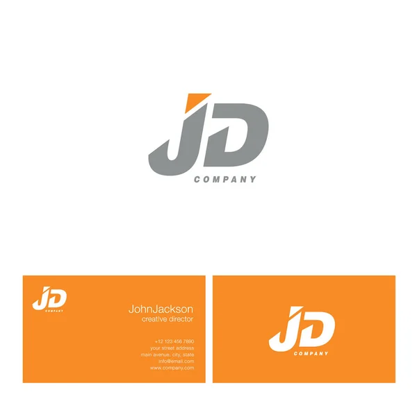 J & D Letter Logo — Stock Vector