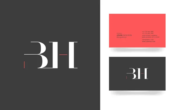 Logotipo de letra B & H — Vector de stock