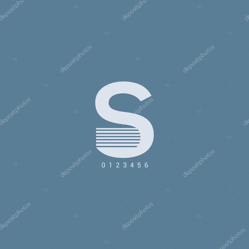 S Letter Logo, with Business Card Template Vector illustration