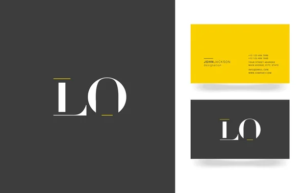 L & O logotipo da carta — Vetor de Stock