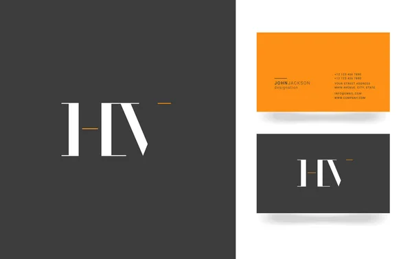 Logotipo de letra H & V — Archivo Imágenes Vectoriales