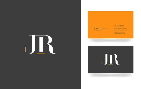 J & R brev logotyp — Stock vektor