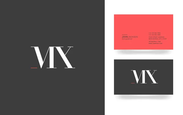 Logotipo de letra M & X — Vector de stock