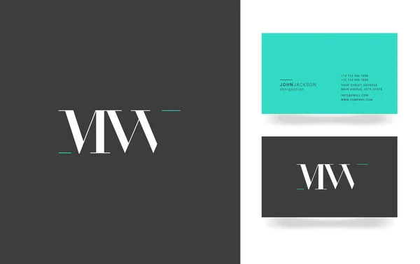 Logo lettera M & W — Vettoriale Stock